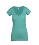 Picture of RAMO Women's Raw Cotton Wave V Neck Tshirt T918LD