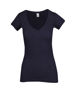 Picture of RAMO Women's Raw Cotton Wave V Neck Tshirt T918LD