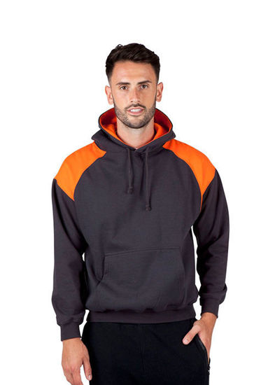 Picture of RAMO Mens Shoulder Contrast Panel Hoodie F303HP