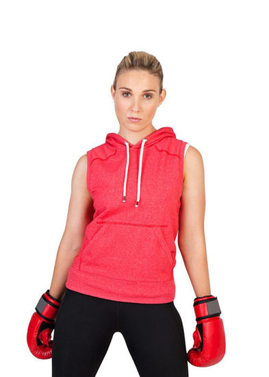 Picture of RAMO Womens/Junior Heather SLEEVELESS Hoodies - Greatness Range FP66UN