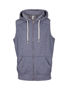 Picture of RAMO Mens Heather SLEEVELESS ZIP Hoodies - Greatness Range F770ZS